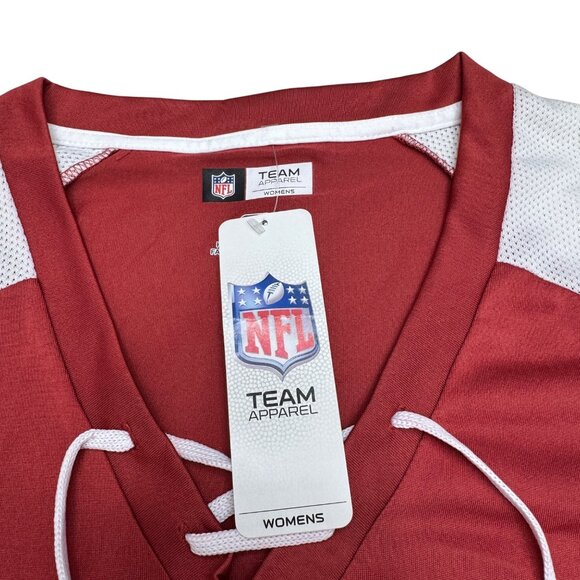 Arizona Cardinals NFL Womens Top Lace-Up Embellishing Team Apparel, Size M NWT - Picture 4 of 7
